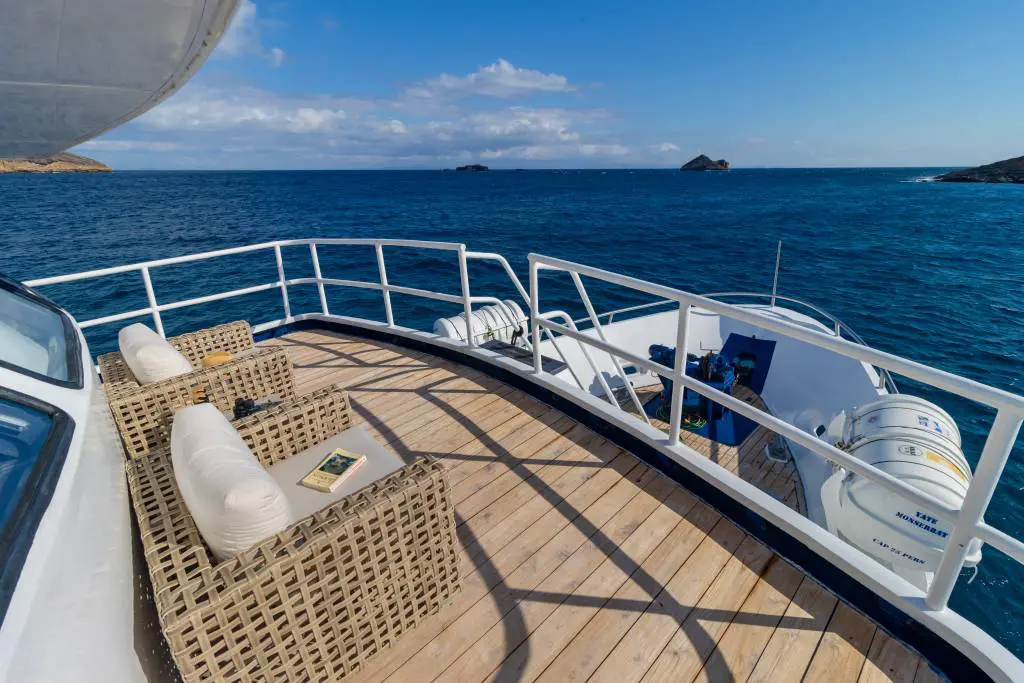 Monserrat galapagos yacht deck