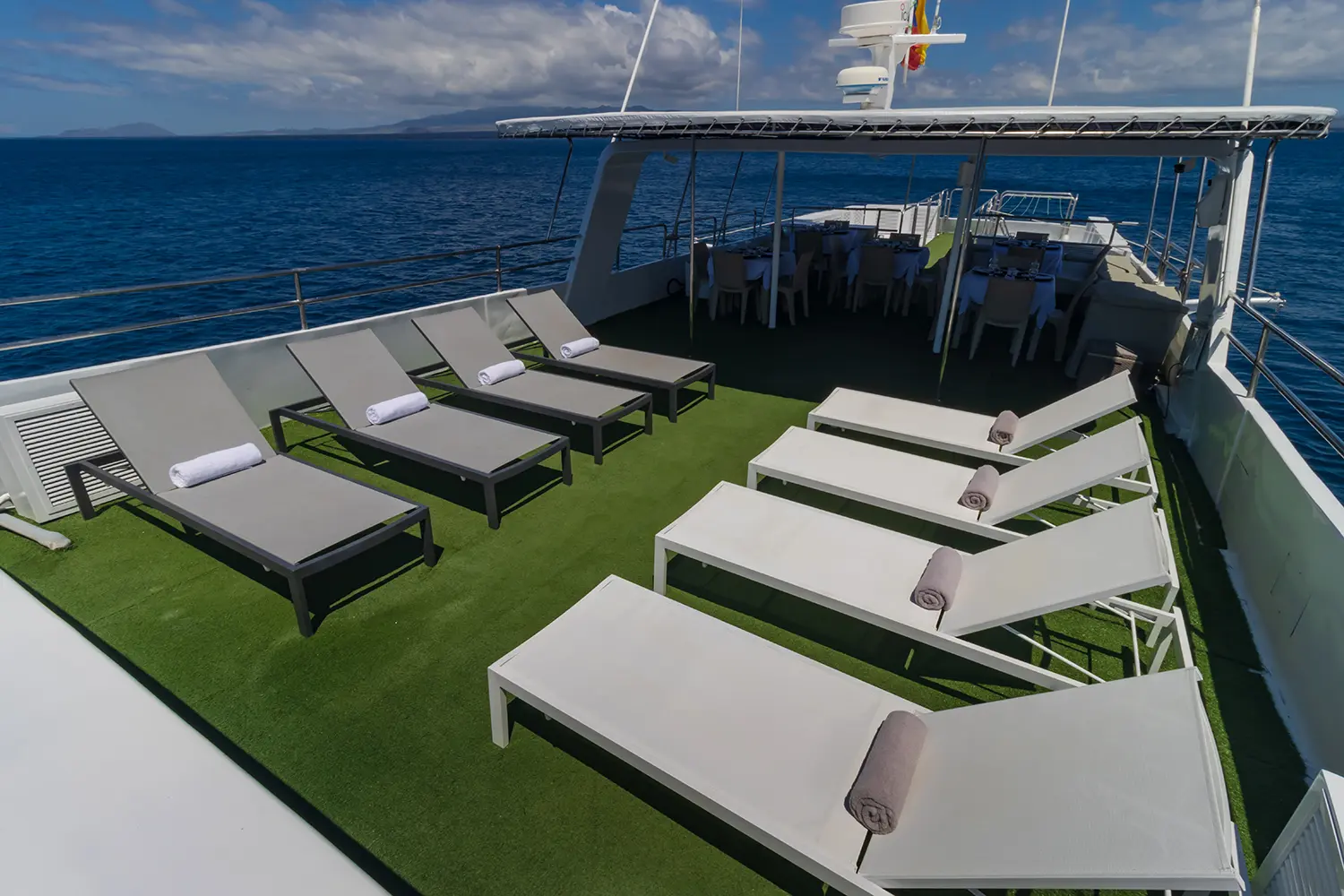 Monserrat galapagos yacht deck