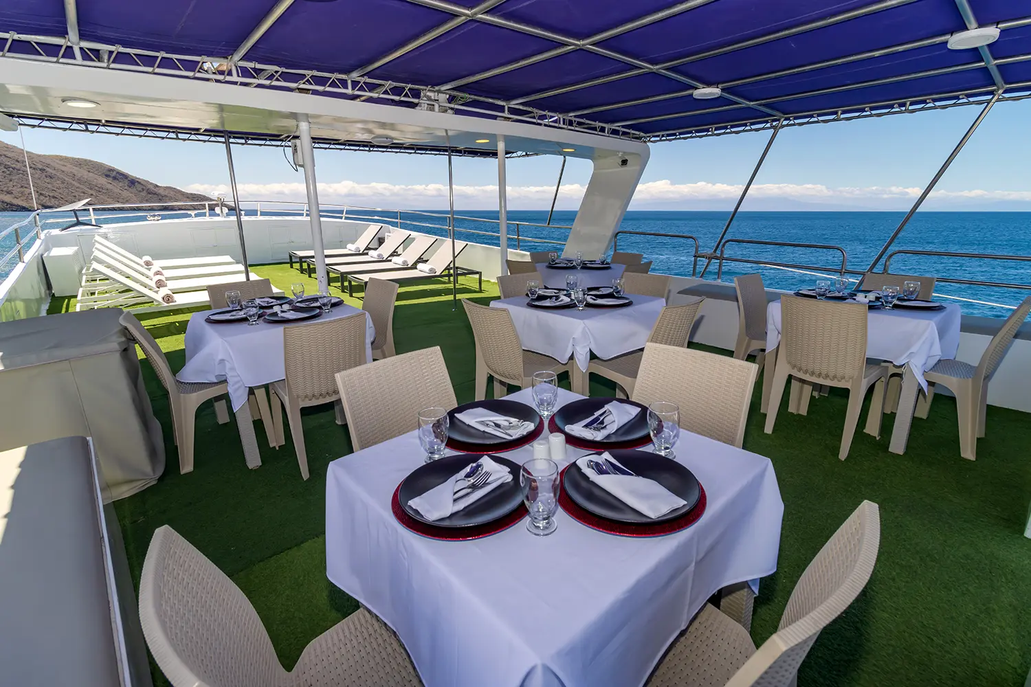 Monserrat galapagos yacht deck