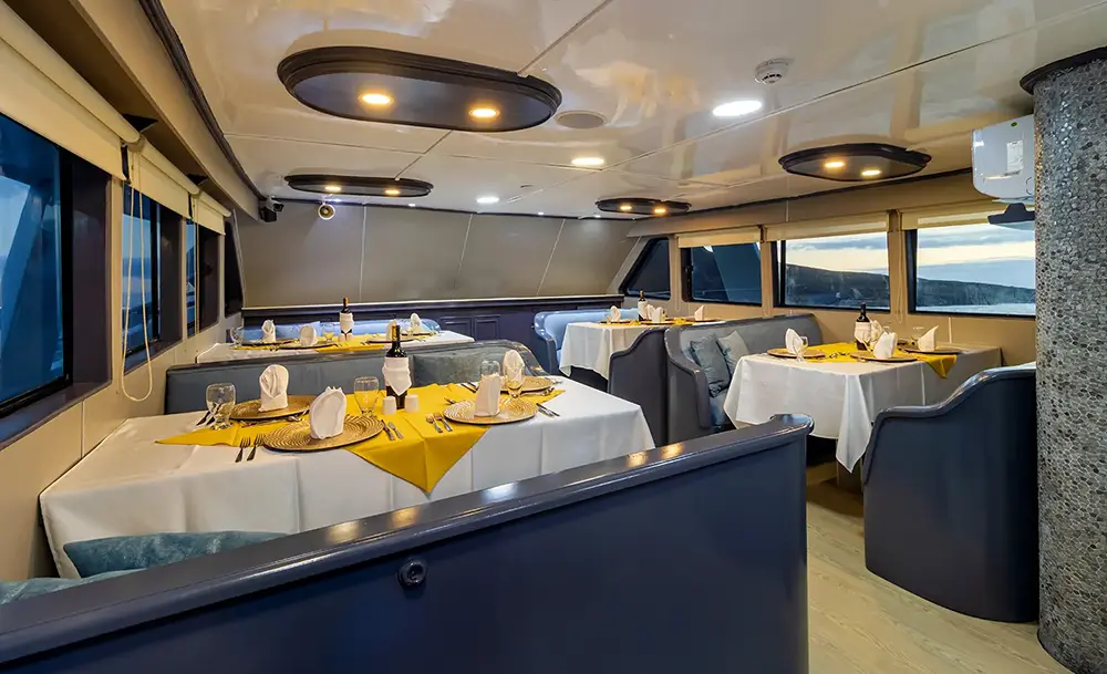 Monserrat galapagos yacht interior