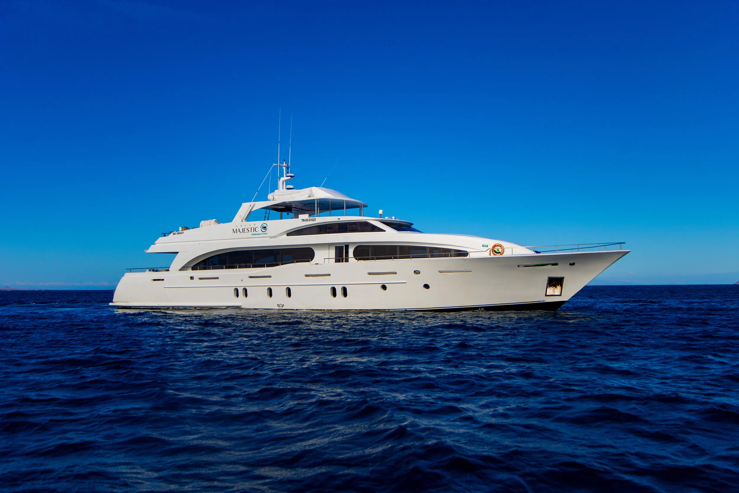Modern charter yachts of the Galapagos Archipelago