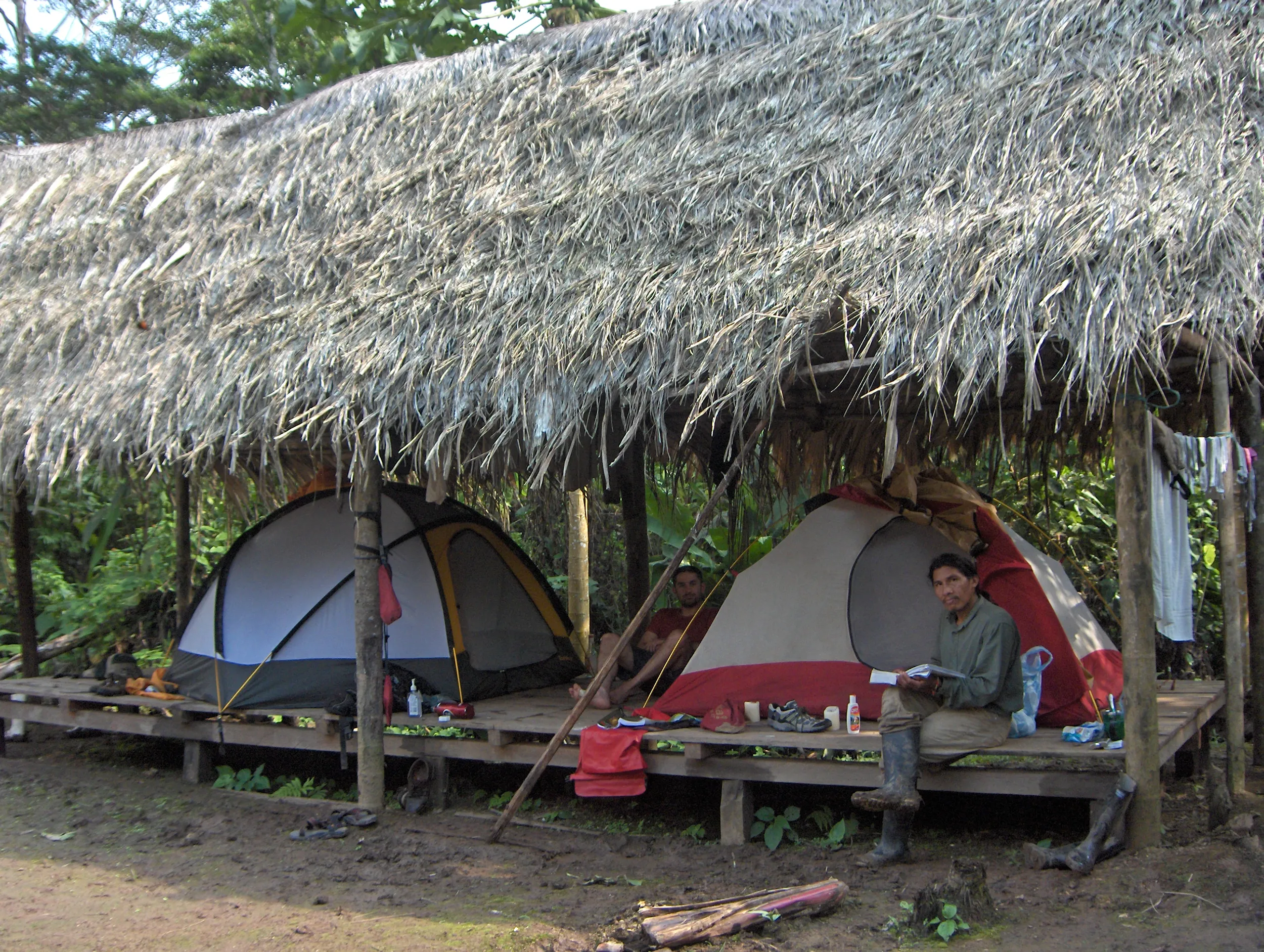Waorani Camp Amazon Ecuador